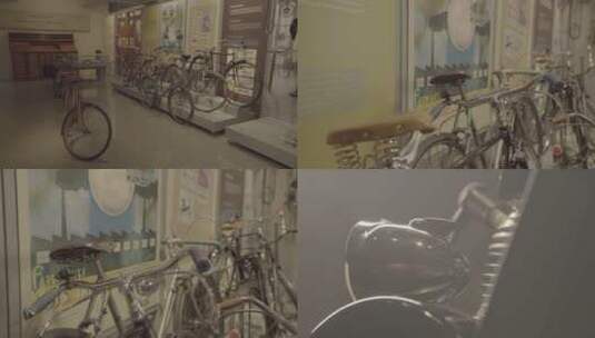 西班牙埃瓦尔博物馆 古董自行车 组镜高清在线视频素材下载