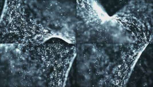 粒子特效雪花闪烁背景素材 冰雪背景高清在线视频素材下载
