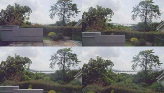 别墅豪宅外园林景观绿化SLOG3高清在线视频素材下载