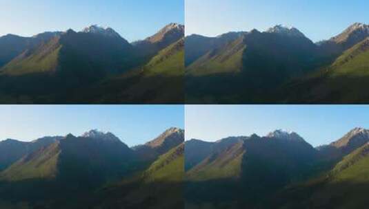 新疆乔尔玛路段雪山航拍高清在线视频素材下载