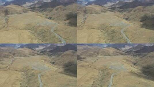 西藏珠峰盘山路108拐无人机航拍视频高清在线视频素材下载