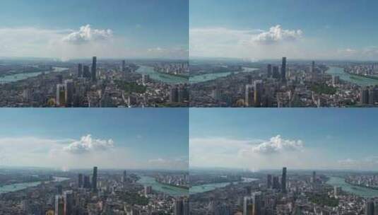 航拍广西柳州柳江两岸城市景观 4k高清在线视频素材下载