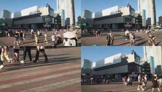 长沙五一广场人流脚步高清在线视频素材下载