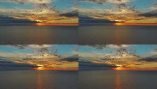 海面和美丽的日落高清在线视频素材下载