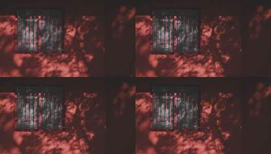 红墙朱砂古代建筑宫廷庭院树影木窗高清在线视频素材下载