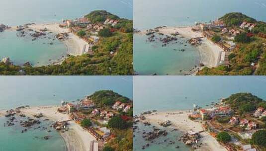 惠州三角洲岛俯拍前进高清在线视频素材下载