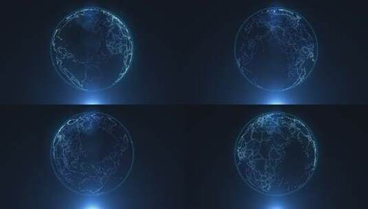 科技地球循环高清在线视频素材下载