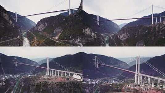 4k 航拍贵州赤水河大桥高清在线视频素材下载