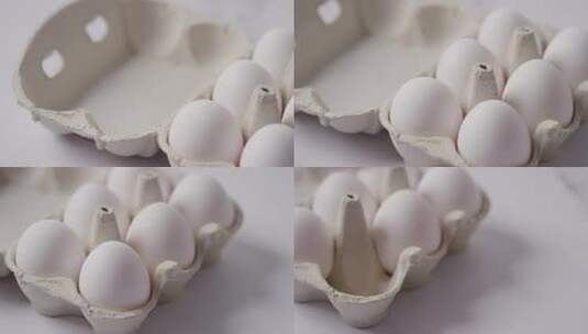 盒装新鲜鹅蛋鸭蛋高清在线视频素材下载