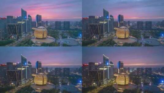 杭州洲际酒店大金球高清在线视频素材下载