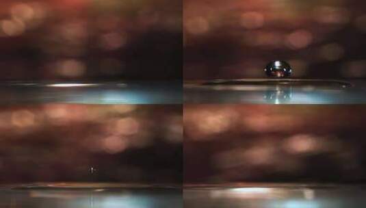水滴水珠下落慢镜头16高清在线视频素材下载