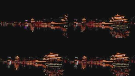中国风 古风 西安古建筑 大唐芙蓉园高清在线视频素材下载