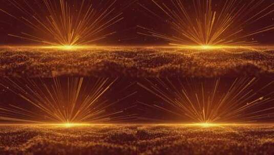 4K金色开场粒子背景循环高清在线视频素材下载