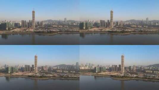 深圳湾 招商银行全球总部大厦高清在线视频素材下载