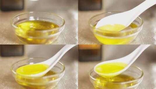 菜籽油橄榄油亚麻籽油高清在线视频素材下载