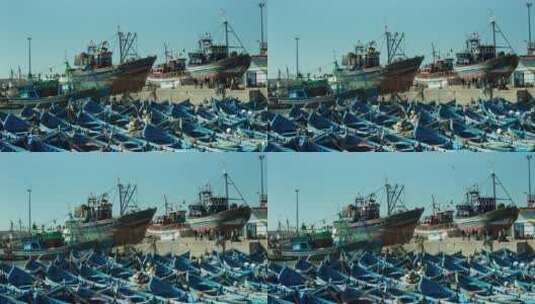 索维拉码头上的渔民高清在线视频素材下载