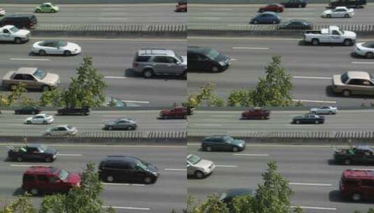 洛杉矶高速公路上的车流高清在线视频素材下载
