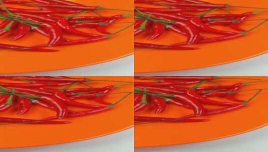 4K小红辣椒食材调味品高清在线视频素材下载