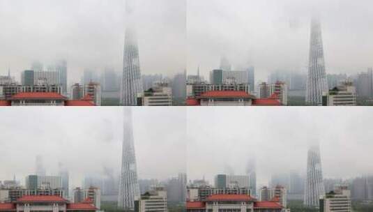 广州都市雨云景观高清在线视频素材下载