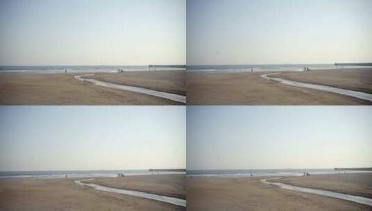 大海，蓝天，沙滩，自然风景高清在线视频素材下载