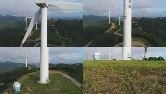 航拍风力发电风车高清在线视频素材下载