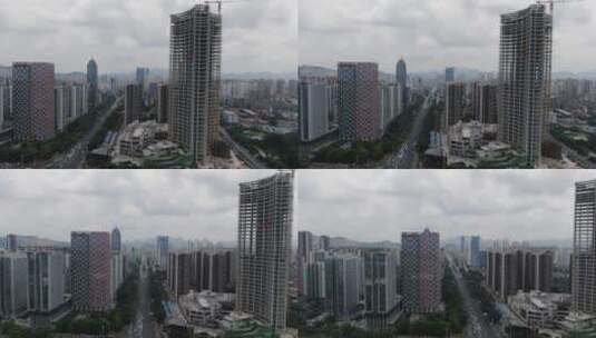 广西柳州荣和天誉建筑工地高清在线视频素材下载