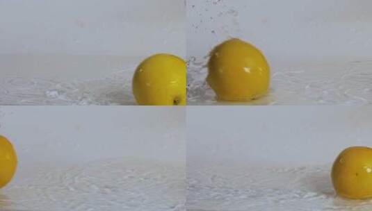 橙子视频慢镜头水中滚动清洗橙子橘子高清在线视频素材下载