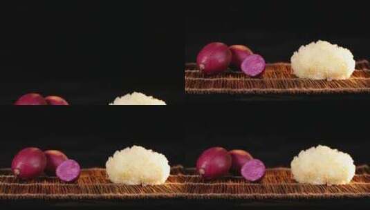 健康紫薯花青素高清在线视频素材下载