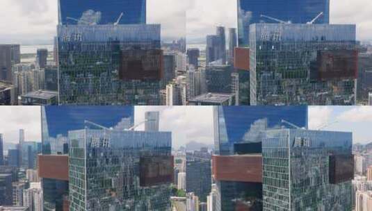 深圳腾讯滨海大厦近景logo左环绕高清在线视频素材下载