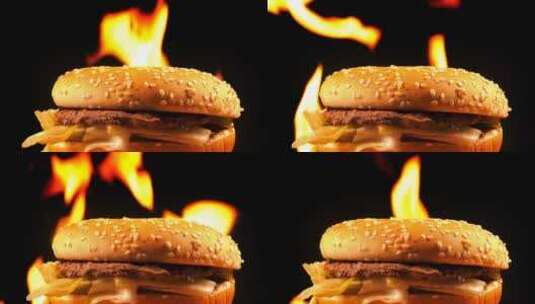 汉堡 汉堡包 美式 美食 食物高清在线视频素材下载