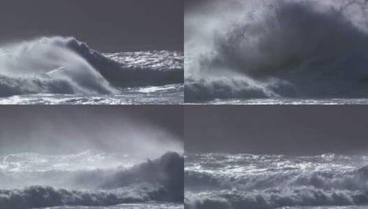 海面海浪翻滚高清在线视频素材下载