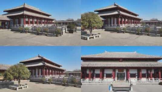 航拍中国古建之字圣殿高清在线视频素材下载