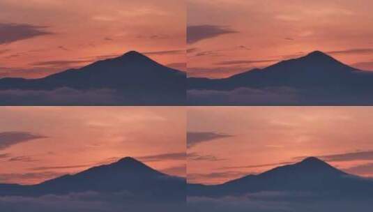 日落时的山影高清在线视频素材下载
