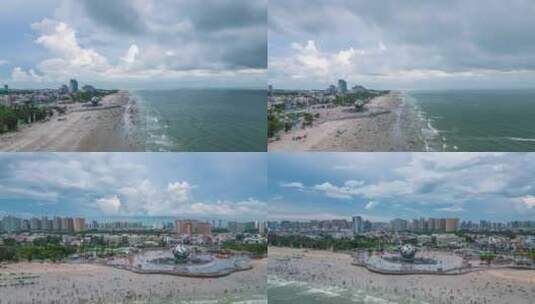 4K广西北海银滩延时高清在线视频素材下载
