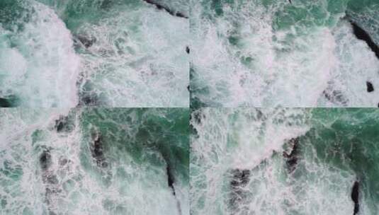 海浪、浪花、汹涌的海浪高清在线视频素材下载