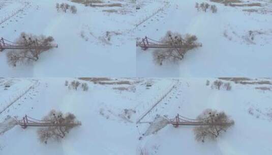冬雪大桥高清在线视频素材下载