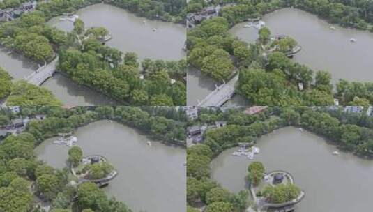 航拍上海影视乐园四川路桥高清在线视频素材下载