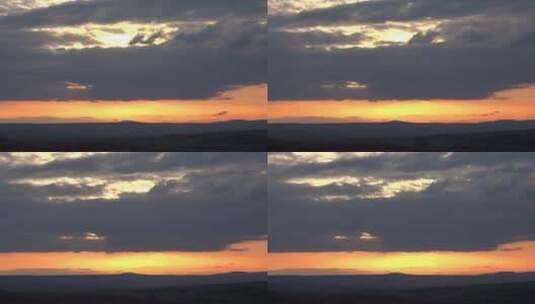 日落前云后的太阳高清在线视频素材下载