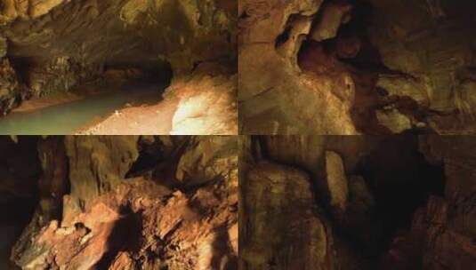 西庄牡丹小镇感受岩洞的神秘之美高清在线视频素材下载