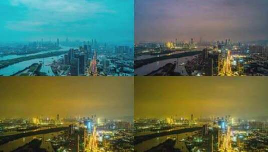 广州城市风光延时视频高清在线视频素材下载