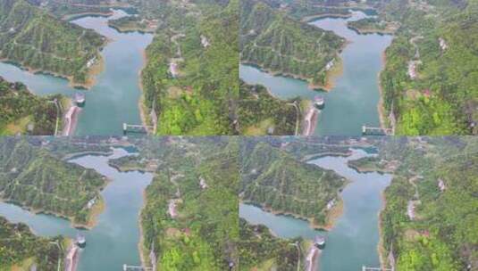 湖北恩施车坝河水库风景水资源航拍高清在线视频素材下载