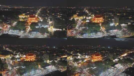 云南大理古城夜景延时摄影高清在线视频素材下载