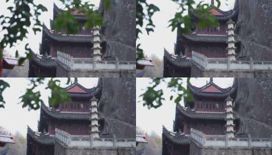 绍兴新昌大佛寺高清在线视频素材下载