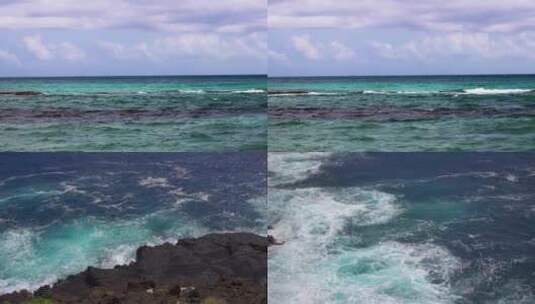 4K海浪冲击到海滩二高清在线视频素材下载