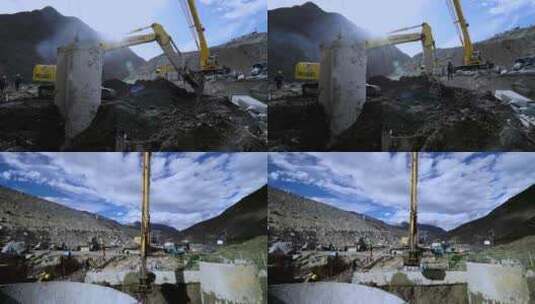 基础设施建设 铁路桥梁 道路施工 青藏铁路高清在线视频素材下载