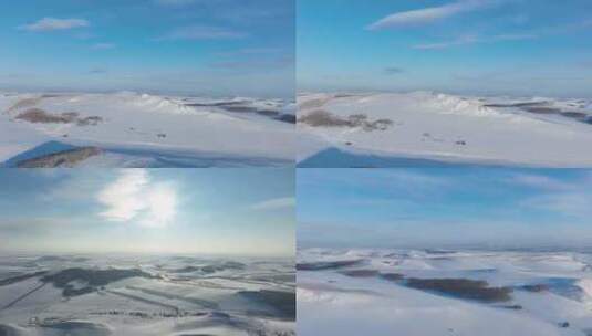 寒冬雪域原野雪景天空延时素材合集高清在线视频素材下载