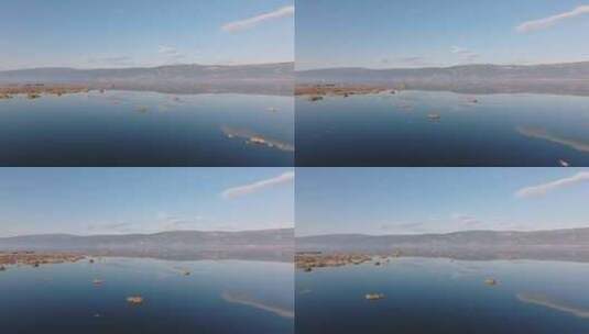 航拍自然高原湖泊高清在线视频素材下载