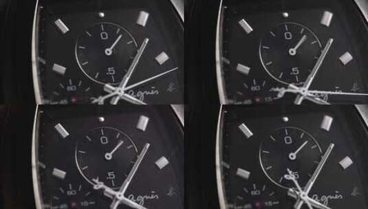 手表时钟指针转动特写高清在线视频素材下载