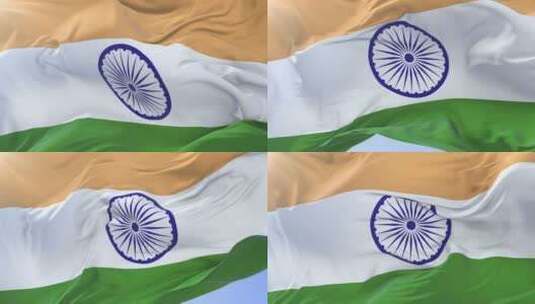 印度国旗飘扬高清在线视频素材下载