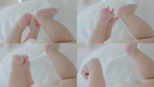 婴儿小脚高清在线视频素材下载